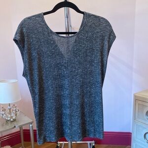 Rag and Bone black grey knit blouse XS or small